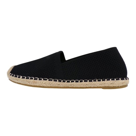 Eileen Fisher Live Knit Flat Espadrilles Black Size 9.5 NWOB #1123
